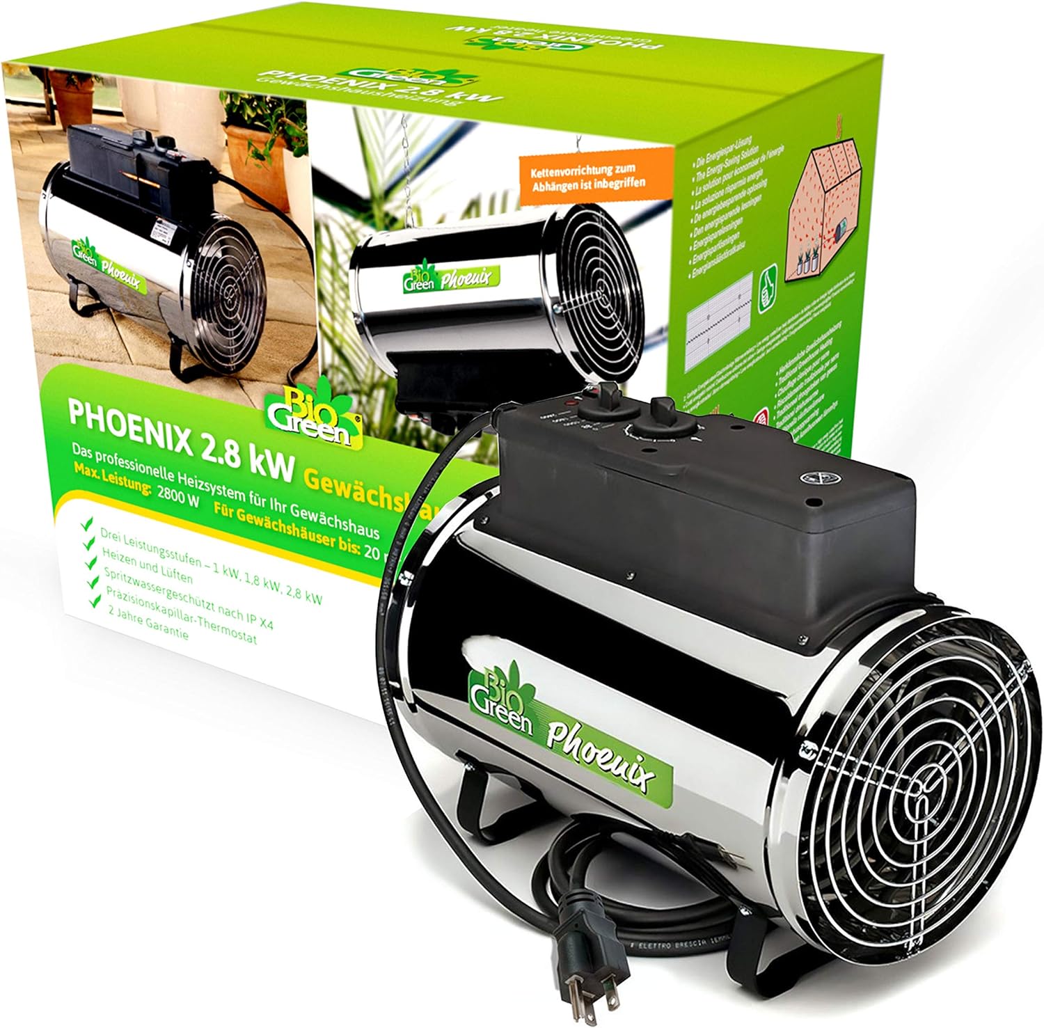 Image of Biogreen PHX 2.8 / Phoenix Electric Fan Heater