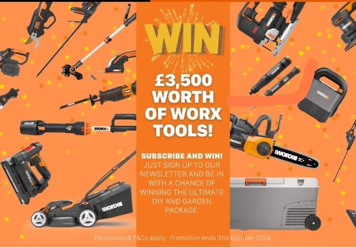 Image for Win &pound3,500 worth of Worx Tools
